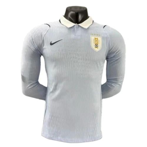 01b9b251a59e7d06a27b4f36269d95e9-1-1 2026 Uruguay World cup Home Long Sleeve Football jersey Player Edition