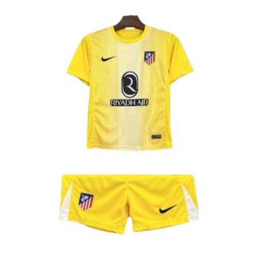 Atletico Madrid Yellow Goalkeeper Kid Kit football jersey 25-26