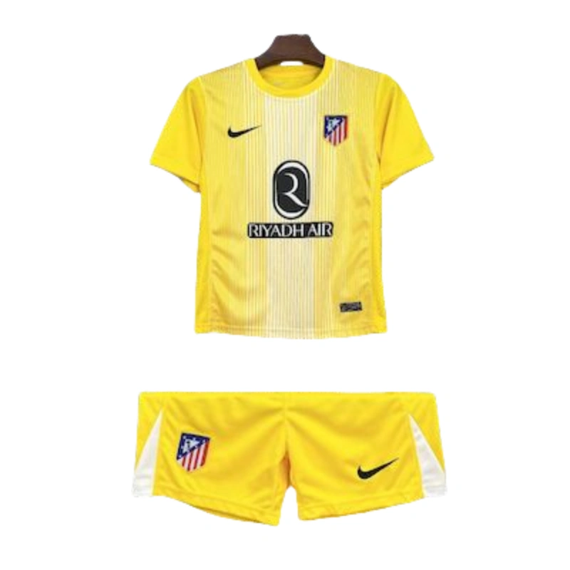 Atletico Madrid Yellow Goalkeeper Kid Kit football jersey 25-26