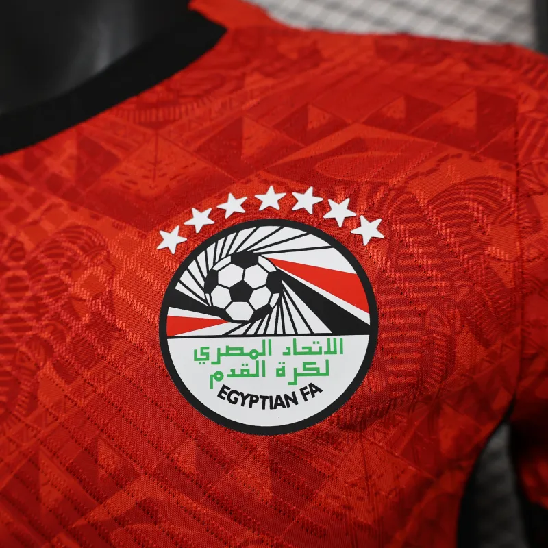 2025-26 Players Edition Egypt Home Red Football Jersey