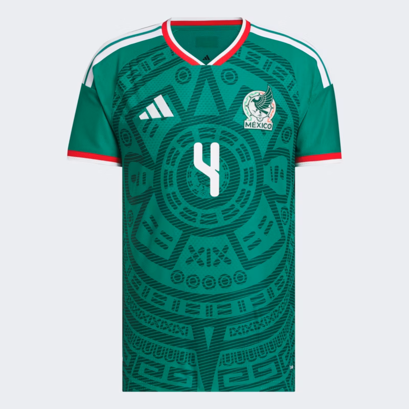 Mexico 26 Home Alvarez Jersey 4#