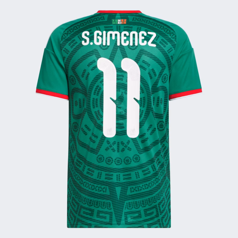 Mexico_26_Home_Gimenez_Jersey_Green_KW7748_02_laydown World Cup 2026 Mexico 26 Home Gimenez Jersey #11