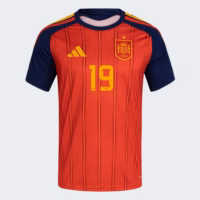 Spain 26 Home Yamal Jersey #19