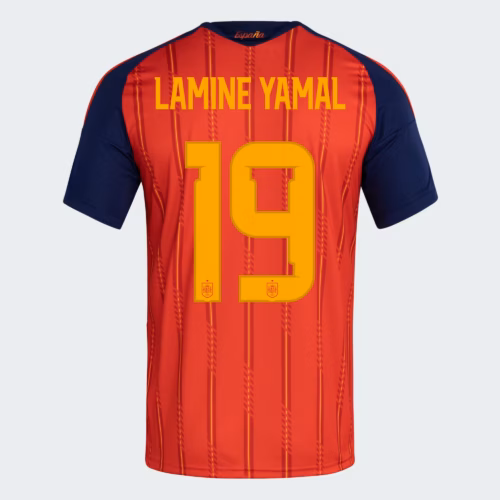 Spain 26 Home Yamal Jersey #19