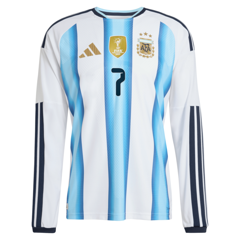 A2B image: argentina-adidas-home-authentic-shirt-2026-long-sleeve-with-de-paul-7-printing Argentina adidas Home Authentic Shirt 2026 - Long sleeve with De Paul 7 printing