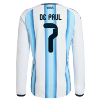 A2B image: argentina-adidas-home-authentic-shirt-2026-long-sleeve-with-de-paul-7-printing Argentina adidas Home Authentic Shirt 2026 - Long sleeve with De Paul 7 printing