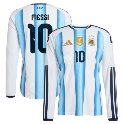 A2B image: argentina-adidas-home-authentic-shirt-2026-long-sleeve-with-messi-10-printing Argentina adidas Home Authentic Shirt 2026 - Long sleeve with Messi 10 printing