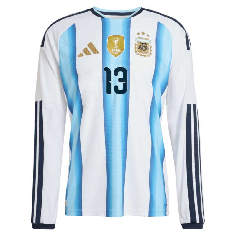 A2B image: argentina-adidas-home-authentic-shirt-2026-long-sleeve-with-romero-13-printing Argentina adidas Home Authentic Shirt 2026 - Long sleeve with Romero 13 printing