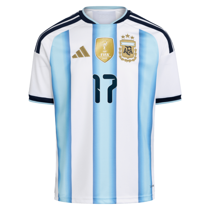 A2B image: argentina-adidas-home-shirt-2026-kids-with-garnacho-17-printing Argentina adidas Home Shirt 2026 - Kids with Garnacho 17 printing