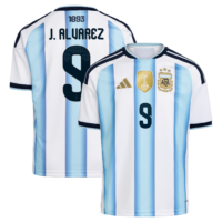 A2B image: argentina-adidas-home-shirt-2026-kids-with-j-alvarez-9-printing Argentina adidas Home Shirt 2026 - Kids with J. Alvarez 9 printing