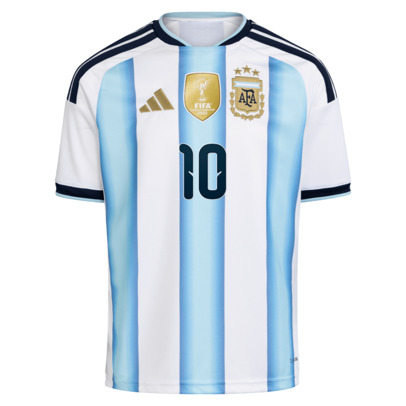 A2B image: argentina-adidas-home-shirt-2026-kids-with-messi-10-printing Argentina adidas Home Shirt 2026 - Kids with Messi 10 printing
