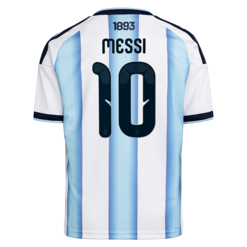 A2B image: argentina-adidas-home-shirt-2026-kids-with-messi-10-printing Argentina adidas Home Shirt 2026 - Kids with Messi 10 printing