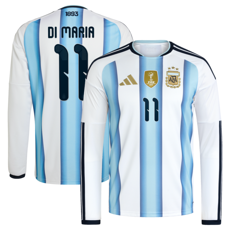 Argentina adidas Home Shirt 2026 -Long sleeve with Di Maria 11 printing