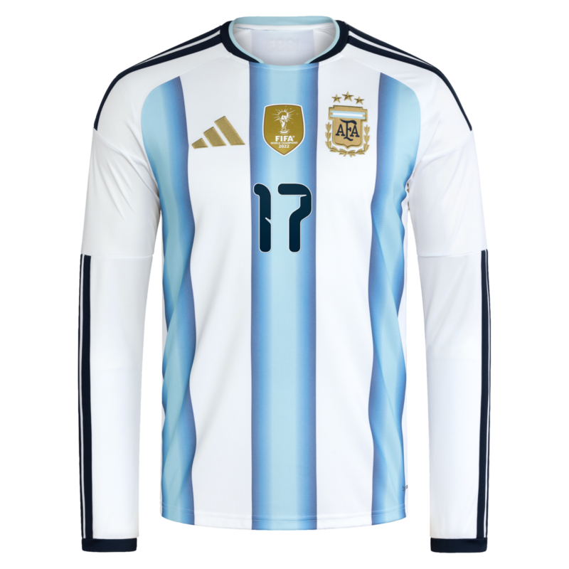 A2B image: argentina-adidas-home-shirt-2026-long-sleeve-with-garnacho-17-printing Argentina adidas Home Shirt 2026 -Long sleeve with Garnacho 17 printing