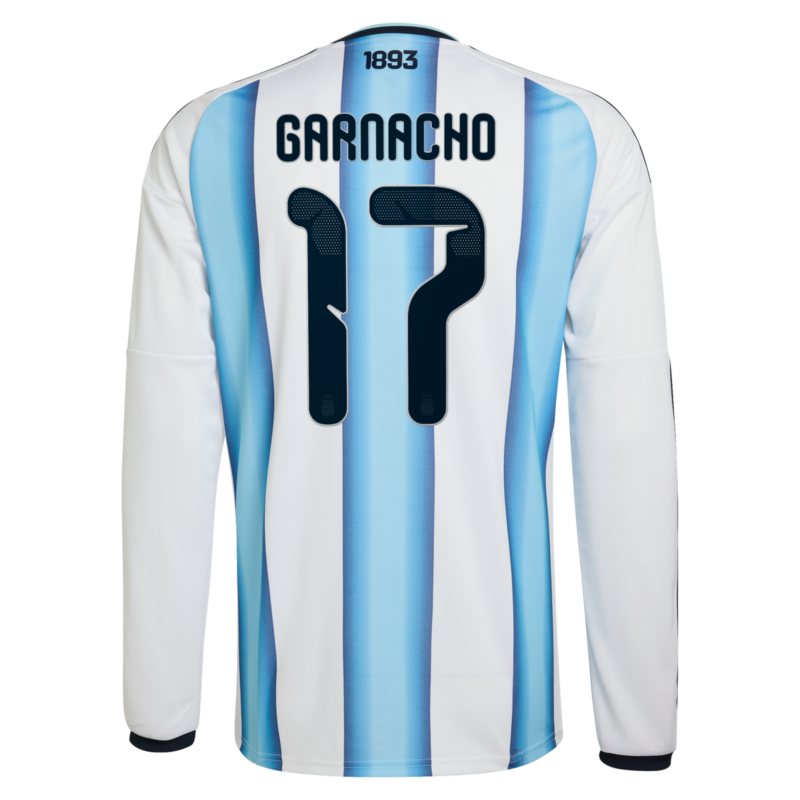 A2B image: argentina-adidas-home-shirt-2026-long-sleeve-with-garnacho-17-printing Argentina adidas Home Shirt 2026 -Long sleeve with Garnacho 17 printing