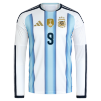 A2B image: argentina-adidas-home-shirt-2026-long-sleeve-with-j-alvarez-9-printing Argentina adidas Home Shirt 2026 -Long sleeve with J. Alvarez 9 printing