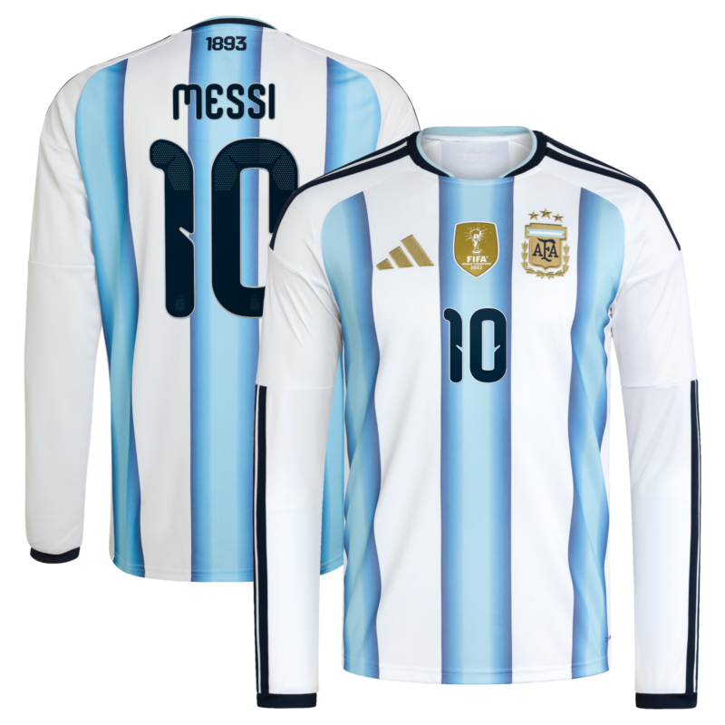 A2B image: argentina-adidas-home-shirt-2026-long-sleeve-with-messi-10-printing Argentina adidas Home Shirt 2026 -Long sleeve with Messi 10 printing