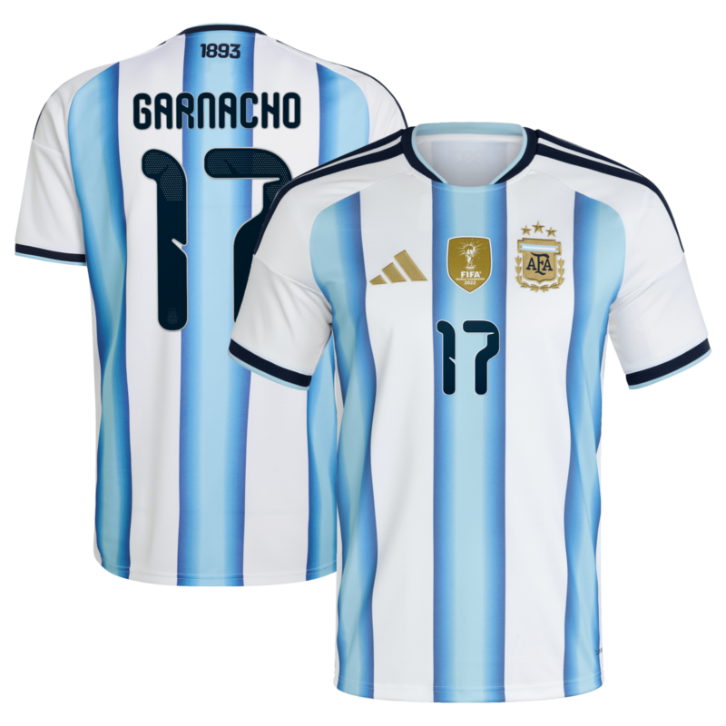 Argentina adidas Home Shirt 2026 with Garnacho 17 printing