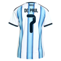 Argentina adidas Home Shirt 2026 - Womens with De Paul 7 printing