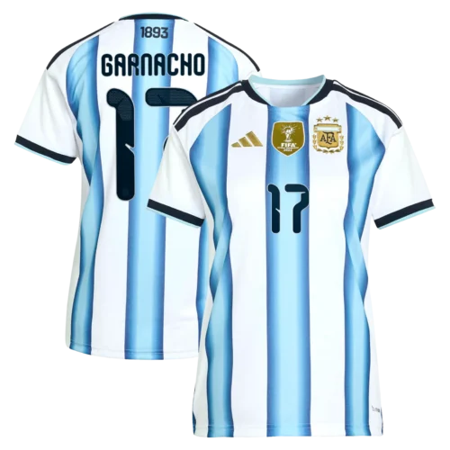Argentina adidas Home Shirt 2026 - Womens with Garnacho 17 printing