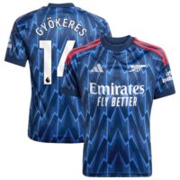 A2B image: arsenal-adidas-away-shirt-2025-26-kids-with-gyokeres-14-printing Arsenal adidas Away Shirt 2025-26 - Kids with Gyökeres 14 printing