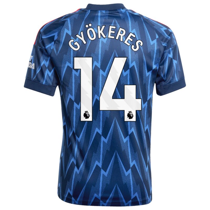 A2B image: arsenal-adidas-away-shirt-2025-26-kids-with-gyokeres-14-printing Arsenal adidas Away Shirt 2025-26 - Kids with Gyökeres 14 printing