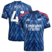 A2B image: arsenal-adidas-away-shirt-2025-26-kids-with-rice-41-printing Arsenal adidas Away Shirt 2025-26 - Kids with Rice 41 printing