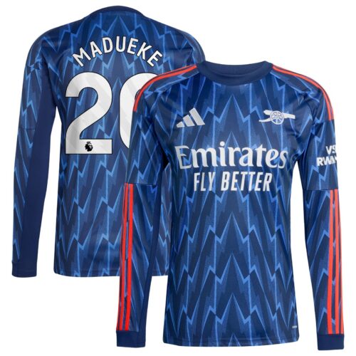 A2B image: arsenal-adidas-away-shirt-2025-26-long-sleeve-with-madueke-20-printing Arsenal adidas Away Shirt 2025-26 - Long Sleeve with Madueke 20 printing