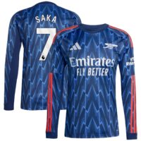 Arsenal adidas Away Shirt 2025-26 - Long Sleeve with Saka 7 printing
