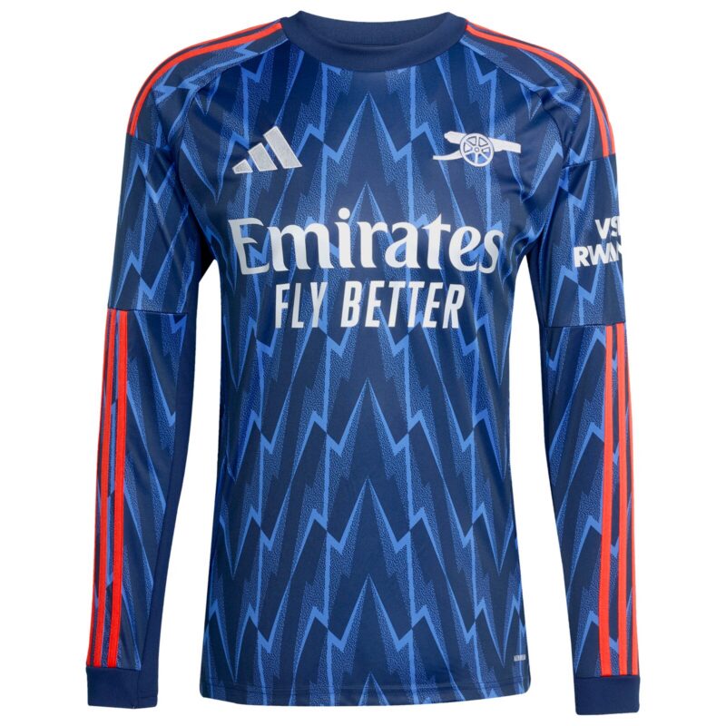 Arsenal adidas Away Shirt 2025-26 - Long Sleeve with Saka 7 printing