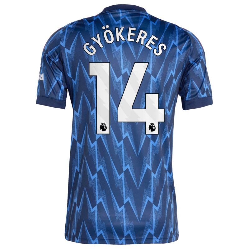 Arsenal adidas Away Shirt 2025-26 with Gyökeres 14 printing