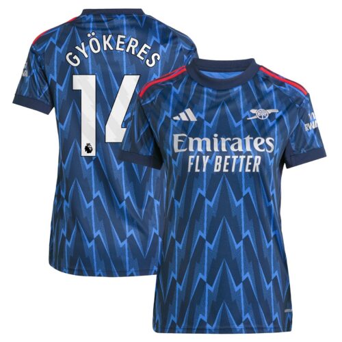 A2B image: arsenal-adidas-away-shirt-2025-26-womens-with-gyokeres-14-printing Arsenal adidas Away Shirt 2025-26 - Womens with Gyökeres 14 printing