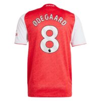 Arsenal adidas Home Authentic Shirt 2025-26 with Ødegaard 8 printing