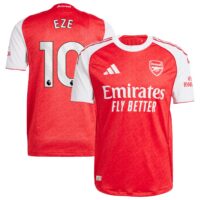 Arsenal adidas Home Authentic Shirt 2025-26 with Eze 10 printing