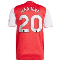 Arsenal adidas Home Authentic Shirt 2025-26 with Madueke 20 printing