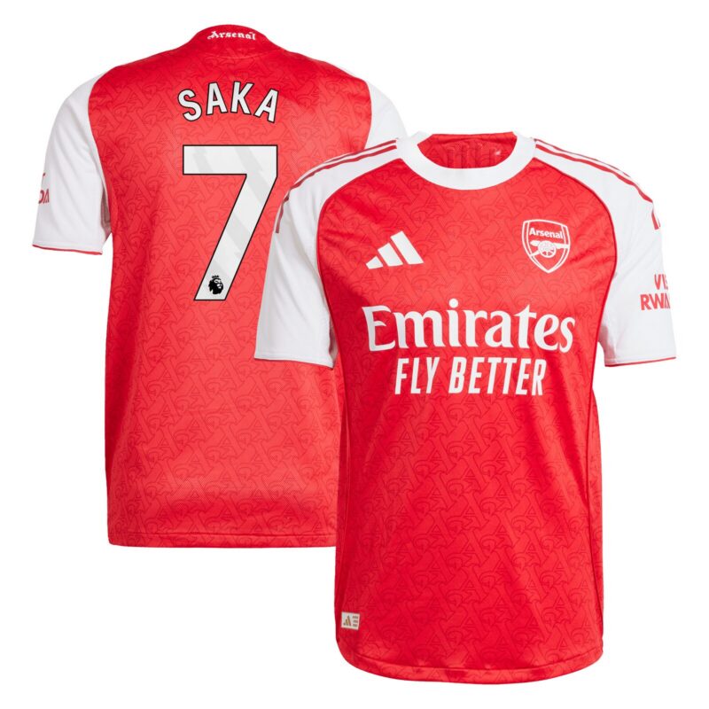 A2B image: arsenal-adidas-home-authentic-shirt-2025-26-with-saka-7-printing Arsenal adidas Home Authentic Shirt 2025-26 with Saka 7 printing