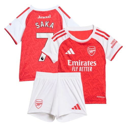 Arsenal adidas Home Babykit 2025-26 with Saka 7 printing