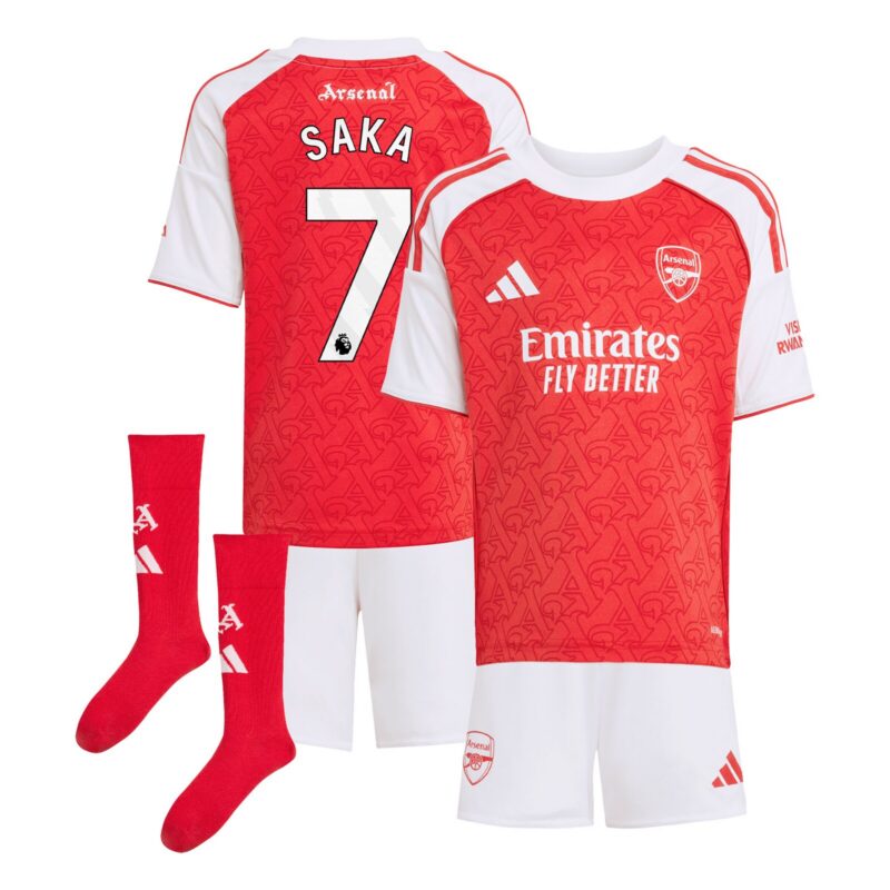 A2B image: arsenal-adidas-home-minikit-2025-26-with-saka-7-printing Arsenal adidas Home Minikit 2025-26 with Saka 7 printing