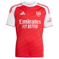 A2B image: arsenal-adidas-home-shirt-2025-26-kids-with-gyokeres-14-printing Arsenal adidas Home Shirt 2025-26 - Kids with Gyökeres 14 printing