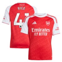 Arsenal adidas Home Shirt 2025-26 - Kids with Rice 41 printing