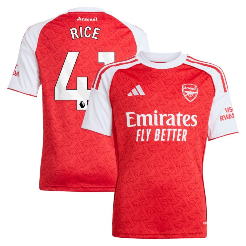 Arsenal adidas Home Shirt 2025-26 - Kids with Rice 41 printing