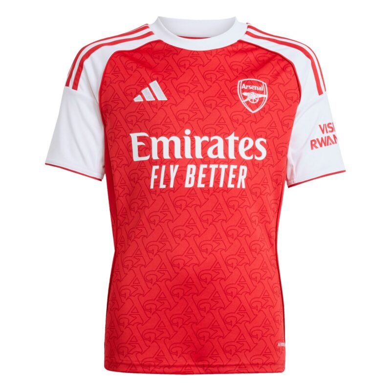 A2B image: arsenal-adidas-home-shirt-2025-26-kids-with-saka-7-printing Arsenal adidas Home Shirt 2025-26 - Kids with Saka 7 printing