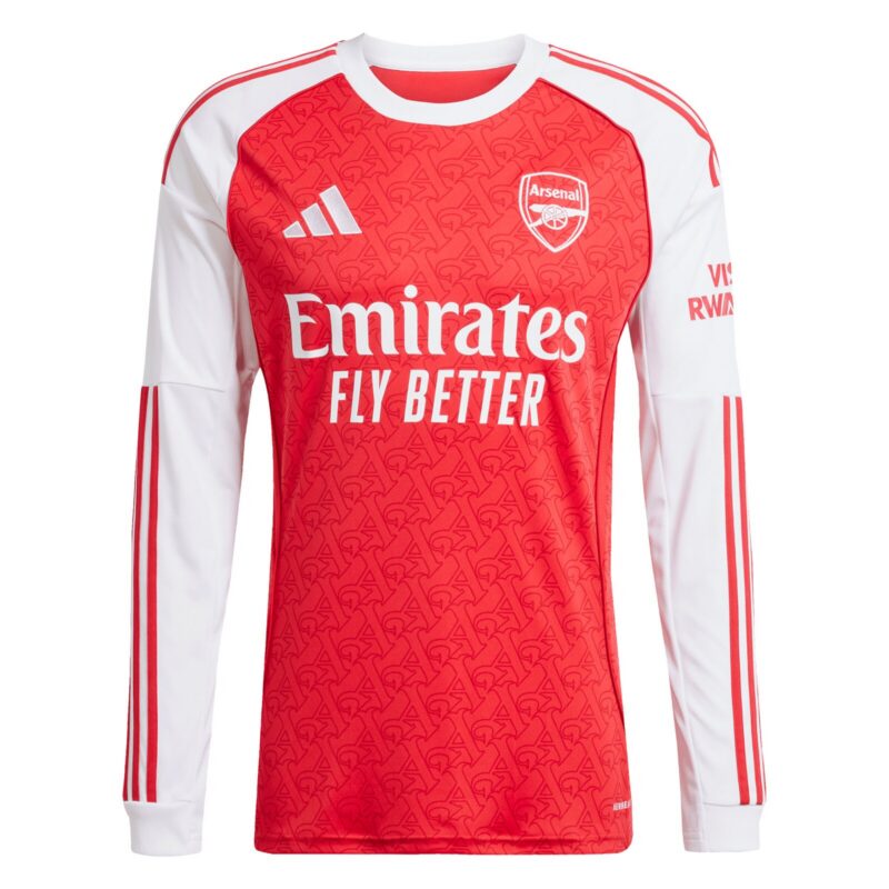 A2B image: arsenal-adidas-home-shirt-2025-26-long-sleeve-with-saka-7-printing Arsenal adidas Home Shirt 2025-26 - Long Sleeve with Saka 7 printing
