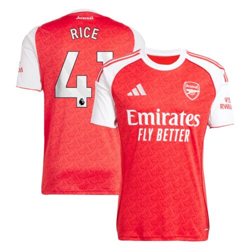 Arsenal adidas Home Shirt 2025-26 with Rice 41 printing