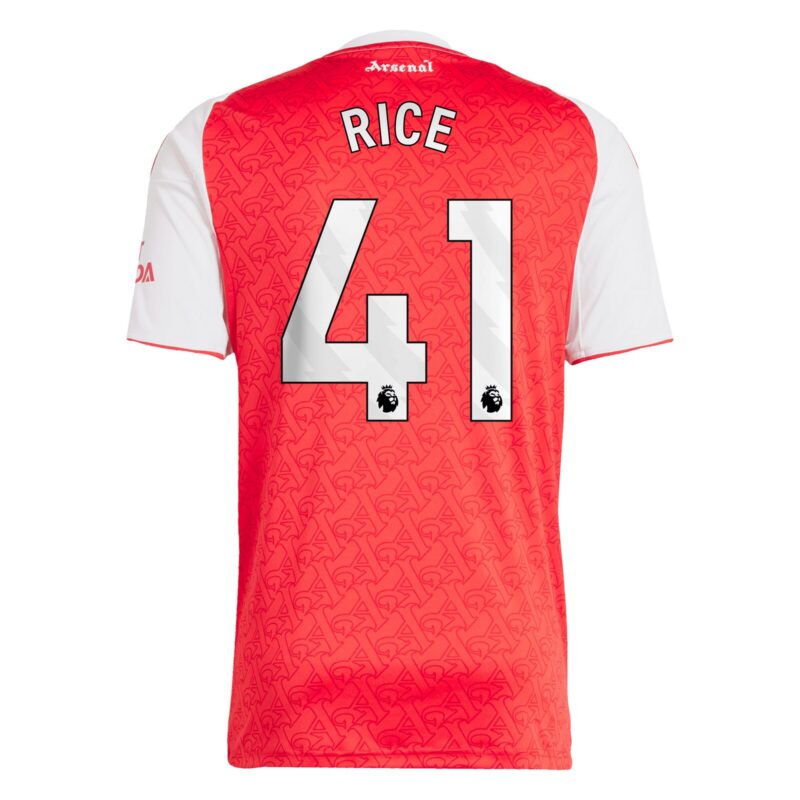 Arsenal adidas Home Shirt 2025-26 with Rice 41 printing