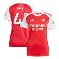 A2B image: arsenal-adidas-home-shirt-2025-26-womens-with-rice-41-printing Arsenal adidas Home Shirt 2025-26 - Womens with Rice 41 printing