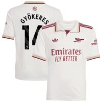 A2B image: arsenal-adidas-third-shirt-2025-26-kids-with-gyokeres-14-printing Arsenal adidas Third Shirt 2025-26 - Kids with Gyökeres 14 printing