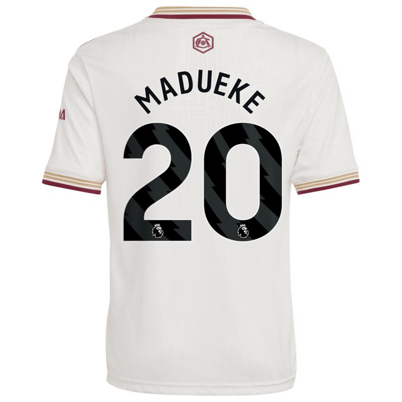 Arsenal adidas Third Shirt 2025-26 - Kids with Madueke 20 printing