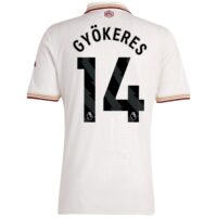 Arsenal adidas Third Shirt 2025-26 with Gyökeres 14 printing