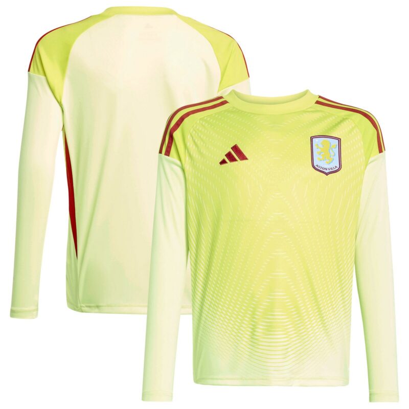 A2B image: aston-villa-adidas-goalkeeper-shirt-2025-26-long-sleeve-kids Aston Villa adidas Goalkeeper Shirt 2025-26 - Long Sleeve - Kids